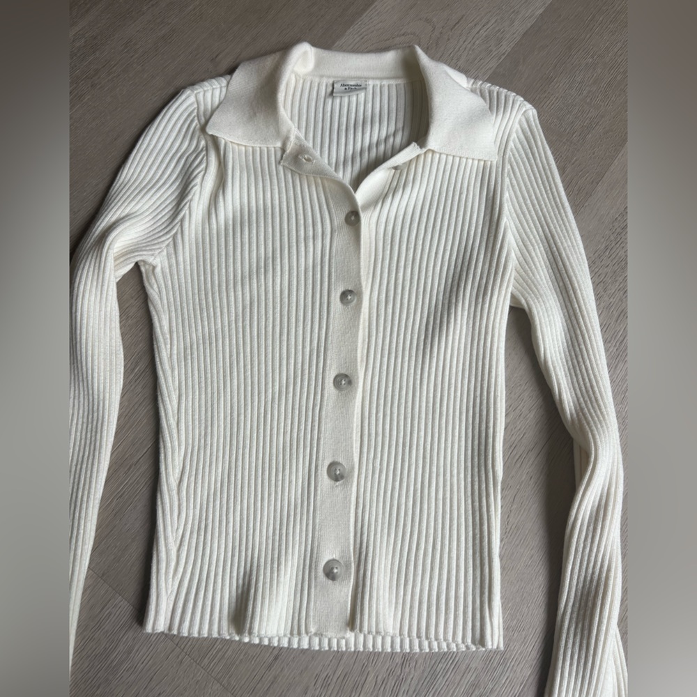 Abercrombie & Fitch Slim Fit Button Through Sweater Polo